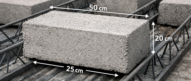 اندازه و ابعاد بلوک سقفی سیمانی تیرچه چند سانت است؟